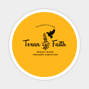 Bluebonnet Dove black - texan faith Magnet